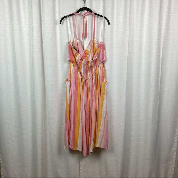 ModCloth x Collectif Sandy-Lynn Peachy Stripe Dress Sz.14 - Picture 9 of 16